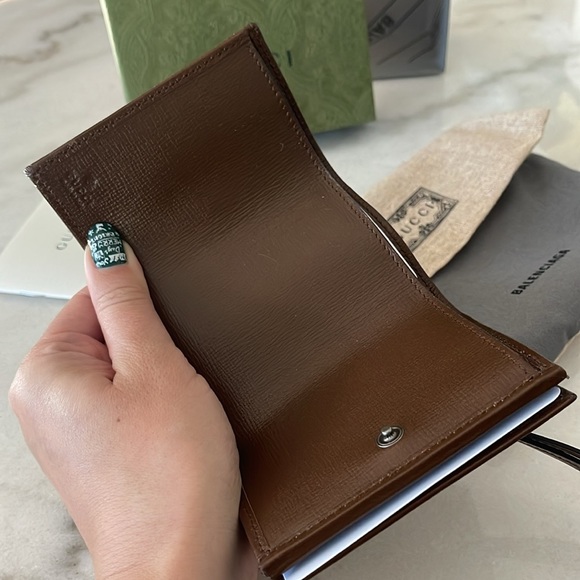New Authentic GUCCI BALENCIAGA Collab Wallet - Limited Edition! Brown GG Canvas - Picture 12 of 17